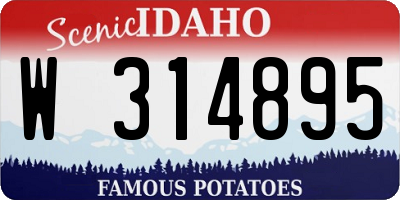 ID license plate W314895