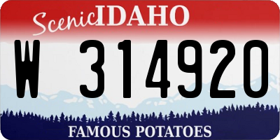 ID license plate W314920