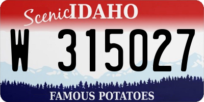 ID license plate W315027