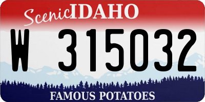 ID license plate W315032