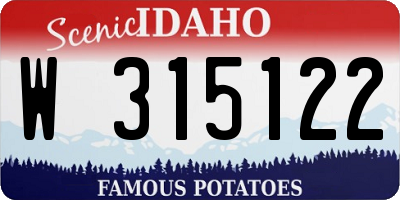 ID license plate W315122