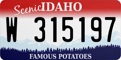 ID license plate W315197