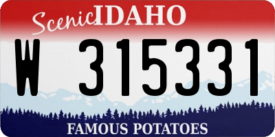 ID license plate W315331