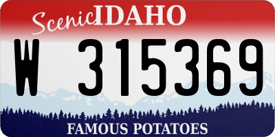 ID license plate W315369