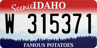 ID license plate W315371