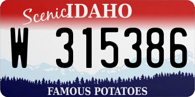 ID license plate W315386