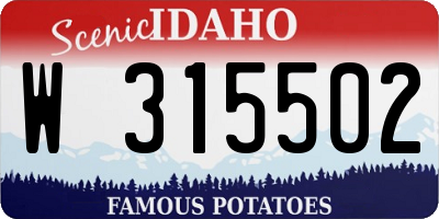 ID license plate W315502