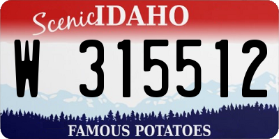 ID license plate W315512