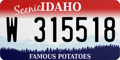 ID license plate W315518