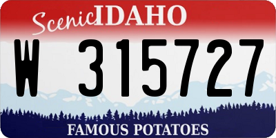 ID license plate W315727