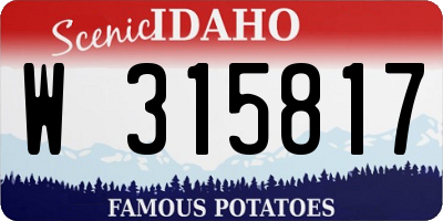 ID license plate W315817