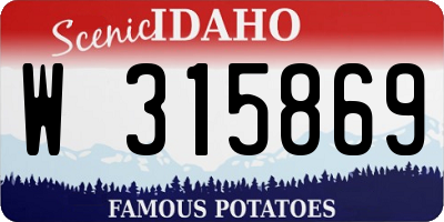 ID license plate W315869