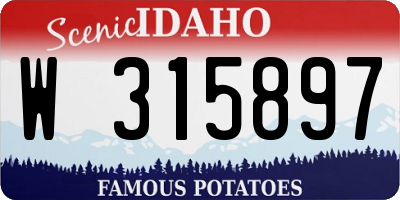 ID license plate W315897