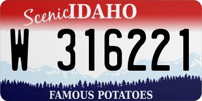 ID license plate W316221