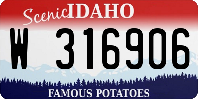 ID license plate W316906