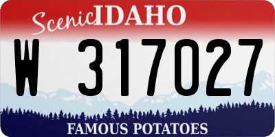 ID license plate W317027