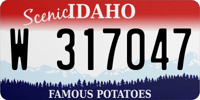 ID license plate W317047