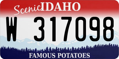ID license plate W317098