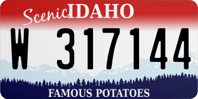 ID license plate W317144