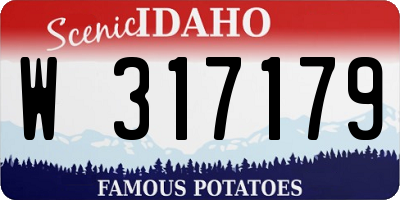 ID license plate W317179