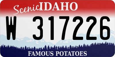ID license plate W317226