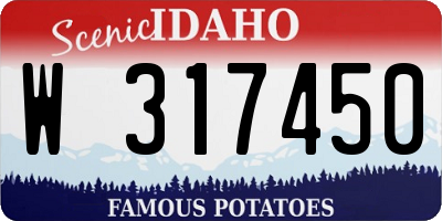 ID license plate W317450