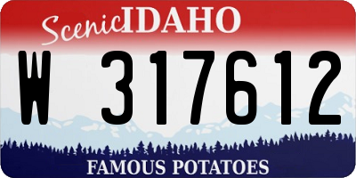 ID license plate W317612