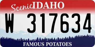 ID license plate W317634