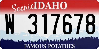 ID license plate W317678