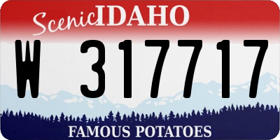 ID license plate W317717