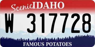 ID license plate W317728