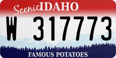ID license plate W317773