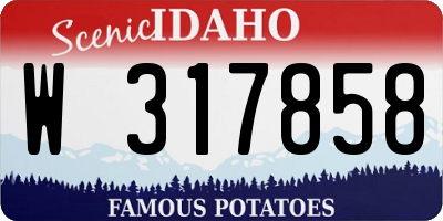 ID license plate W317858