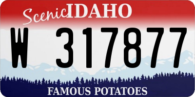 ID license plate W317877