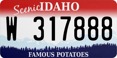 ID license plate W317888