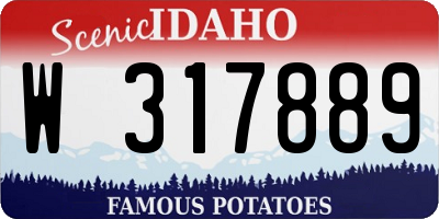 ID license plate W317889