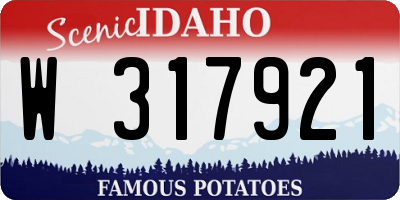 ID license plate W317921
