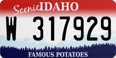 ID license plate W317929