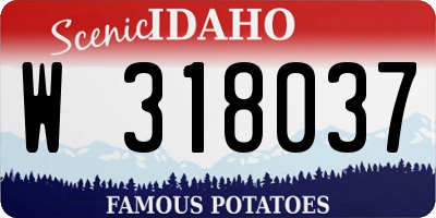 ID license plate W318037