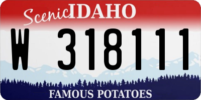ID license plate W318111