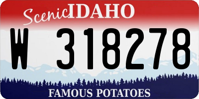 ID license plate W318278
