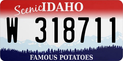 ID license plate W318711