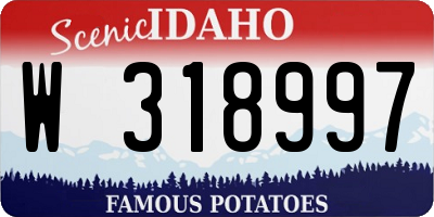 ID license plate W318997