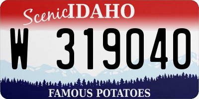 ID license plate W319040
