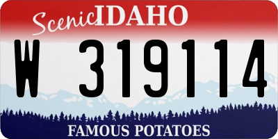 ID license plate W319114