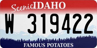 ID license plate W319422