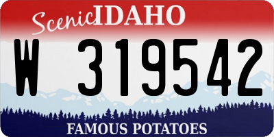 ID license plate W319542