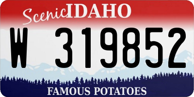 ID license plate W319852