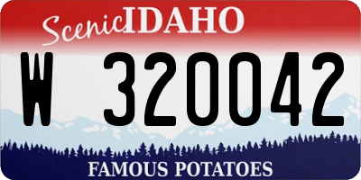 ID license plate W320042