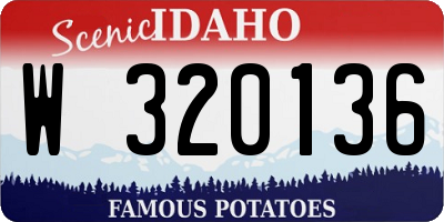 ID license plate W320136